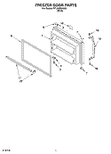 FREEZER DOOR PARTS Diagram and Parts List for RT18HDXKQ03  Roper Refrigerator