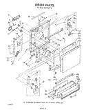DOOR Diagram and Parts List for DU8950XT0  Whirlpool Dishwasher