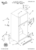 CABINET Diagram and Parts List for ET19DKXFN00  Whirlpool Refrigerator
