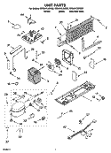 UNIT PARTS Diagram and Parts List for ER8AHKXRS00  Whirlpool Refrigerator