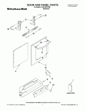 DOOR AND PANEL PARTS Diagram and Parts List for KUDL03FVSS4  KitchenAid Dishwasher