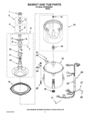 BASKET AND TUB PARTS Diagram and Parts List for WTW4880AW1  Whirlpool Washer