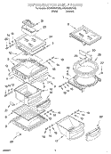 REFRIGERATOR SHELF Diagram and Parts List for 4KSRS25QFW03  KitchenAid Refrigerator