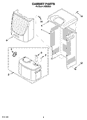 CABINET PARTS Diagram and Parts List for AD50USL5  Whirlpool Dehumidifier