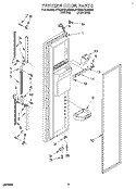 FREEZER DOOR Diagram and Parts List for 4YED27DQAN02  Whirlpool Refrigerator