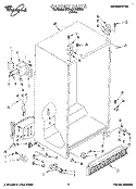 CABINET Diagram and Parts List for 6ED25DQXBN00  Whirlpool Refrigerator