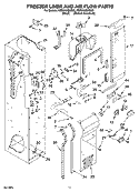 FREEZER LINER AND AIR FLOW PARTS Diagram and Parts List for KSSO42QMB02  KitchenAid Refrigerator