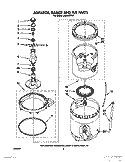 AGITATOR, BASKET AND TUB Diagram and Parts List for LA5600XTG1  Whirlpool Washer