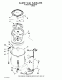 BASKET AND TUB PARTS Diagram and Parts List for 7MWTW1750YW1  Whirlpool Washer