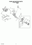 PUMP AND MOTOR PARTS, OPTIONAL PARTS (NOT INCLUDED) Diagram and Parts List for CHW9900VQ1  Whirlpool Washer