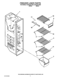 FREEZER LINER PARTS Diagram and Parts List for ED5VHEXVB09  Whirlpool Refrigerator