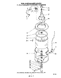 TUB AND BASKET Diagram and Parts List for 3CA2000XMW0  Whirlpool Washer