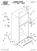 CABINET PARTS Diagram and Parts List for RT18DKXKQ07  Roper Refrigerator