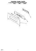CONTROL PANEL PARTS Diagram and Parts List for KEBC206KSS03  KitchenAid Wall Oven