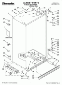 CABINET PARTS Diagram and Parts List for KBUDT4265E04  KitchenAid Refrigerator