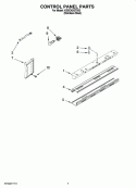 CONTROL PANEL PARTS Diagram and Parts List for KSSC42QTS03  KitchenAid Refrigerator
