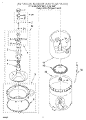 AGITATOR, BASKET & TUB Diagram and Parts List for LSR6132EQ1  Whirlpool Washer