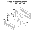 CABINET AND INSTALLATION PARTS Diagram and Parts List for GH4155XPB2  Whirlpool Microwave