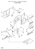 AIR FLOW AND CONTROL Diagram and Parts List for X05002X06  Roper Air Conditioner