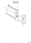 DOOR Diagram and Parts List for MT7073XDQ0  Whirlpool Microwave