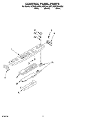 CONTROL PANEL Diagram and Parts List for KERC601HBL8  KitchenAid Range