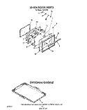 OVEN DOOR , LIT/OPTIONAL GRIDDLE Diagram and Parts List for F8858^0  Whirlpool Range