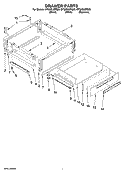 DRAWER PARTS Diagram and Parts List for GY398LXPB03  Whirlpool Range