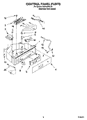 CONTROL PANEL PARTS Diagram and Parts List for KUIA18PNLS3  KitchenAid Ice Maker