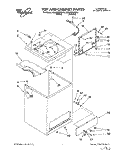 TOP AND CABINET Diagram and Parts List for 6CA2781XWW0  Whirlpool Washer
