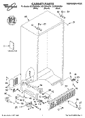 CABINET PARTS Diagram and Parts List for GC5THGXKB01  Whirlpool Refrigerator