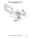 CONTROL PANEL AND DOOR Diagram and Parts List for MT2150XW0  Whirlpool Microwave