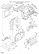 AIRFLOW AND CONTROL Diagram and Parts List for ACQ184XD1  Whirlpool Air Conditioner