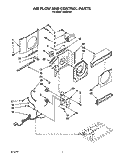 AIR FLOW AND CONTROL Diagram and Parts List for X05002X03  Roper Air Conditioner