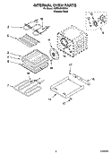 INTERNAL OVEN PARTS Diagram and Parts List for KDRP407HSS12  KitchenAid Range