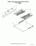 THIRD LEVEL RACK AND TRACK PARTS Diagram and Parts List for KUDE70FXSS2  KitchenAid Dishwasher