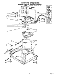 MACHINE BASE Diagram and Parts List for CA2452XTG0  Whirlpool Washer