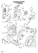 BULKHEAD PARTS Diagram and Parts List for LGQ8000JQ5  Whirlpool Dryer
