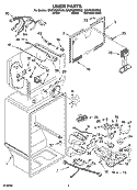 LINER PARTS Diagram and Parts List for GR2FHMXPS02  Whirlpool Refrigerator