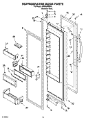 REFRIGERATOR DOOR PARTS Diagram and Parts List for KSSC42FMS01  KitchenAid Refrigerator