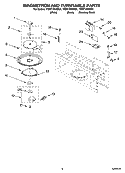 MAGNETRON AND TURNTABLE PARTS Diagram and Parts List for YMH7155XMS1  Whirlpool Microwave
