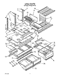 SHELF, LIT/OPTIONAL Diagram and Parts List for KTRS22KXAL00  KitchenAid Refrigerator