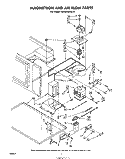 MAGNETRON AND AIRFLOW Diagram and Parts List for MW8450XL0  Whirlpool Microwave