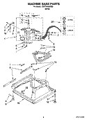 MACHINE BASE PARTS Diagram and Parts List for 1CWTW5300SQ0  Whirlpool Washer