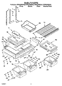 SHELF PARTS Diagram and Parts List for KTRC22EMWH02  KitchenAid Refrigerator
