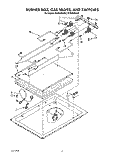BURNER BOX, GAS VALVES, AND SWITCHES Diagram and Parts List for SC8630EXQ2  Whirlpool Cooktop