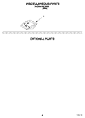 MISCELLANEOUS  PARTS, OPTIONAL PARTS Diagram and Parts List for IKU35560  Inglis Dishwasher