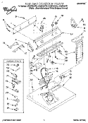 TOP AND CONSOLE, LIT/OPTIONAL Diagram and Parts List for LGR6848AZ2  Whirlpool Dryer