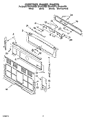 CONTROL PANEL PARTS Diagram and Parts List for GR448LXPT0  Whirlpool Range