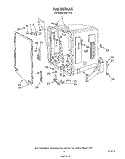 TUB Diagram and Parts List for 8587L10  Roper Dishwasher