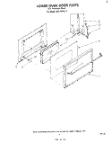 LOWER OVEN DOOR Diagram and Parts List for RB170PXL0  Whirlpool Wall Oven